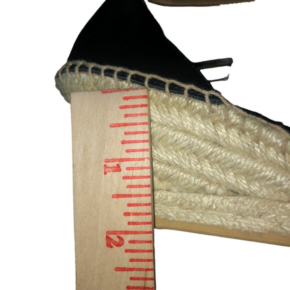 Talbots Espadrilles Womens 6.5 Used Black Leather - Picture 10 of 16